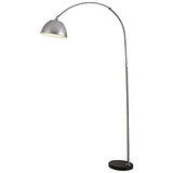 jiande 185cm Lampe de Plancher d'arc Moderne Lumière de Lecture for Salon Chambre à Coucher. Base de marbre. Prise de Plancher de Sol réglable en Acier Inoxydable E27