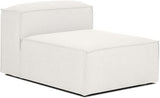 Canapé d'angle modulable avec Pouf Deiso 100 pour Cent Lin Écru