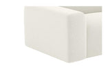 Vente-unique - Canapé 3 Places en Tissu Bouclette Blanc POGNI de Maison Céphy