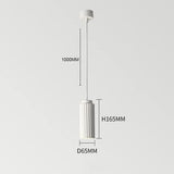 NAKEAH Plafonnier cylindrique en fer forgé suspendu avec cordon réglable pour restaurant, bar, salle à manger, salon, lumière du jour (lot de 1) (6000kwhitelight White)