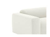 Vente-unique - Canapé 3 Places en Tissu Bouclette Blanc POGNI de Maison Céphy