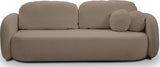 WFL GROUP Canapé-lit 3 Places Greta avec Coffre de Rangement - Design Scandinave Unique - Sofa Convertible avec Fonction Lit - Marron
