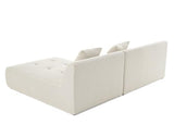 Lisa Design - Onyx - canapé modulable d'angle réversible 4 Places - en Tissu Mailles 3D, Beige