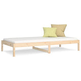 DYRJDJWIDHW Lit de Jour sans Matelas 90x200 cm Bois de pin Massif, canapé Convertible Salon, Cadre Robuste avec Lattes, Espace Rangement intégré, Meuble Multifonction Chambre