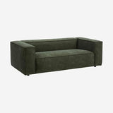 Vente-unique Habitat - Canapé 2 Places en Velours - Vert Kaki Kuti