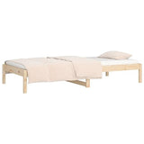 DYRJDJWIDHW Lit de Jour sans Matelas 90x200 cm Bois de pin Massif, canapé Convertible Salon, Cadre Robuste avec Lattes, Espace Rangement intégré, Meuble Multifonction Chambre