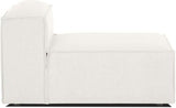 Canapé d'angle modulable avec Pouf Deiso 100 pour Cent Lin Écru