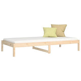 DYRJDJWIDHW Lit de Jour sans Matelas 90x200 cm Bois de pin Massif, canapé Convertible Salon, Cadre Robuste avec Lattes, Espace Rangement intégré, Meuble Multifonction Chambre