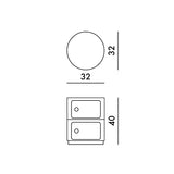 Kartell Componibili, Conteneur 2 éléments, Blanc, Base ronde