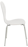CLP Lot De 4 Chaises Empilables Robustes Diego I Chaises Empilables en Bois avec Dossier I Siège Confortable Forme Ergonomique I Pratique, Couleur:Blanc