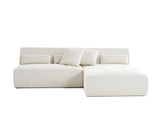 Lisa Design - Onyx - canapé modulable d'angle réversible 4 Places - en Tissu Mailles 3D, Beige