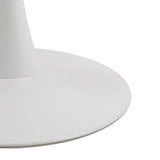 AC Design Furniture Marta Tables de Salle, Céramique Métal, Blanc, H: 75 x B: 90 x T: 90 cm
