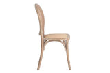 Adda Home Chaise, Bouleau Rotin, Naturel, Gris, 44X48X92 CM