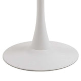 AC Design Furniture Marta Tables de Salle, Céramique Métal, Blanc, H: 75 x B: 90 x T: 90 cm