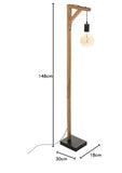 Atmosphera - Lampadaire Wild - bois H148 cm