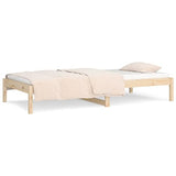 DYRJDJWIDHW Lit de Jour sans Matelas 90x200 cm Bois de pin Massif, canapé Convertible Salon, Cadre Robuste avec Lattes, Espace Rangement intégré, Meuble Multifonction Chambre