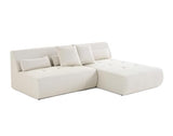 Lisa Design - Onyx - canapé modulable d'angle réversible 4 Places - en Tissu Mailles 3D, Beige