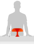 Artemide Nessino Orange. Lampe de table avec abat-jour. Luminaire en polycarbonate à émission de lumière diffuse. Fabriqué en Italie [Classe énergétique A]