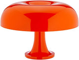 Artemide Nessino Orange. Lampe de table avec abat-jour. Luminaire en polycarbonate à émission de lumière diffuse. Fabriqué en Italie [Classe énergétique A]