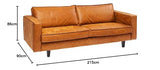 Kare Design Canapé en Cuir Neo 3 Places
