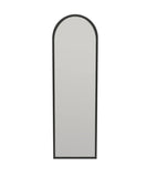 Dmora - Miroir Zaniah, Verre miroité, Objet d'ameublement Mural, Décoration avec Miroir, 50x2h160 cm, Noir