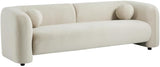 Vente-unique-Canapé 3 Places en Velours Beige OVOTAS