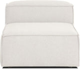 Canapé d'angle modulable avec Pouf Deiso 100 pour Cent Lin Écru