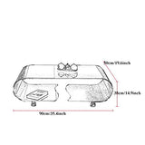 Table de canapé Table basse mobile en verre avec roulettes, table d'appoint décorative moderne et transparente, table à thé rectangulaire for salon, salle de bain, chambre et bureau Table côté thé ( C