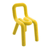 Chaise de salle à manger moderne géométrique en velours avec dossier élégant pour chambre à coucher et salon