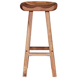 vidaXL Lot de 2 Tabourets de Bar, Chaise de Pub, Siège de Bistrot, Meuble de Salle à Manger Cuisine Salon Maison Intérieur, Bois d'Acacia Massif