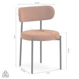 Sicaan Lot de 2 chaises Terracotta Modernes Iris Velours côtelé