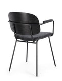 KONTE.DESIGN Sienna Chaise, métal, Gris foncé, 2, unités