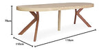 Menzzo Table à Manger Ronde Extensible Avec Pied Central en Métal | Salle à Manger ou Cuisine | Bois, Métal | Myriade | Diamètre 110 cm x H75 cm, Dépliée: L110 x P160-210-260 x H75