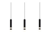MODEBHD Lampes suspendues modernes noires simples, lampe suspendue en acrylique à bulles de lumière chaude LED intégrée 3000K, lampes suspendues de plafond éclairées au-dessus de l'évier de l'îlot de