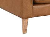 Vente-unique - Canapé 3 Places 100% Cuir de Buffle Premium Marron Vintage BAROTA