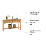 IDIMEX Console Meuble Salsa Table d'appoint en Bois, Meuble de Rangement Entrée ou Salon, avec 3 tiroirs, en pin Massif