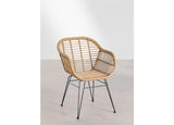 SKLUM Chaise de Salle à Manger en rotin synthétique Zole Noir