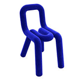 Chaise de salle à manger géométrique moderne – Tabouret décoratif pour chambre à coucher, contemporain rembourré en velours avec dossier – Chaise d'appoint de salon