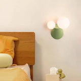 Applique Murale en résine Nordic Macaron à Double Globe – Applique Murale créative de 22 cm pour Chambres d'enfants, Chambres, couloirs et entrées – Applique Murale décorative élégante