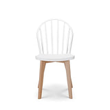 Kosmi - Chaise de Salle à Manger EMY Blanche avec Pieds en Bois