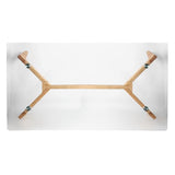 Paris Prix Table Basse Verre & Bois Polax 110cm Transparent