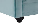 Vente-unique - Canapé 2 Places en Velours Bleu Pastel Chesterfield - Velours