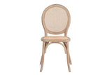 Adda Home Chaise, Bouleau Rotin, Naturel, Gris, 44X48X92 CM