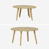 sweeek - Lot de 2 Tables Basses Rondes Effet frêne Népal