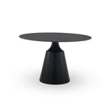 GEESEHOME Table de salle à manger ronde de 120 cm de diamètre avec plateau en céramique