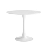 Ventemeublesonline Table Ronde Ibiza White Ø90 CM