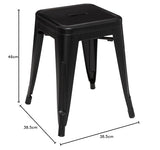 Atmosphera - Tabouret NIKO - métal - Noir