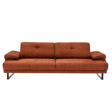 Menzzo Canapé 3 Places Celis Tissu Orange