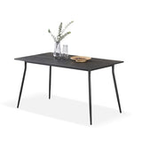 B&D Home Table de Salle à Manger LIOR | 140 cm x 80 cm Table de Cuisine Table en Bois pour Cuisine, Salle à Manger | Design Industriel Moderne | Aspect marbre, 11215-140-MASW