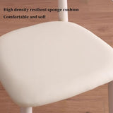 GIZNXBA Chaise Scandinave Blanche Chaises De Salle A Manger Scandinave sans Bras Chaise De Cuisine en Bois en Cuir avec Pieds en Bois pour La Salle À Manger(/Brown)